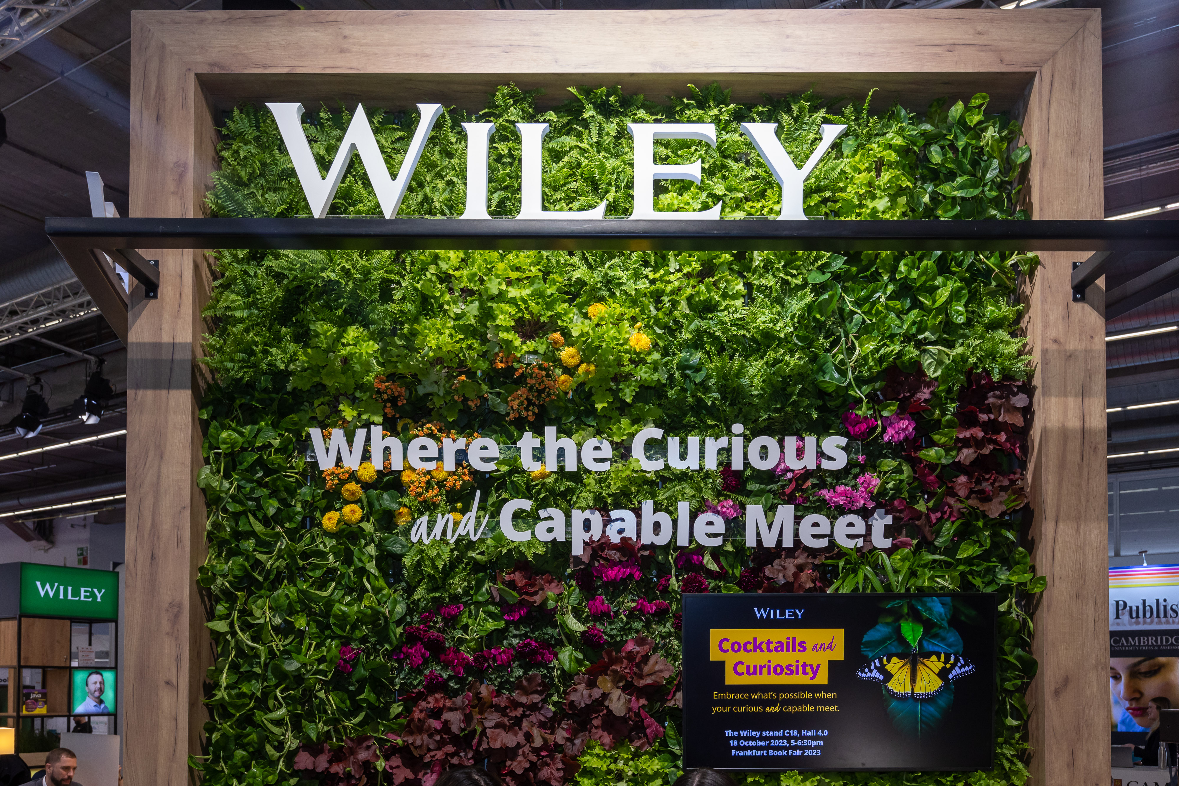 Image of the Wiley booth at the Frankfurt Book Fair